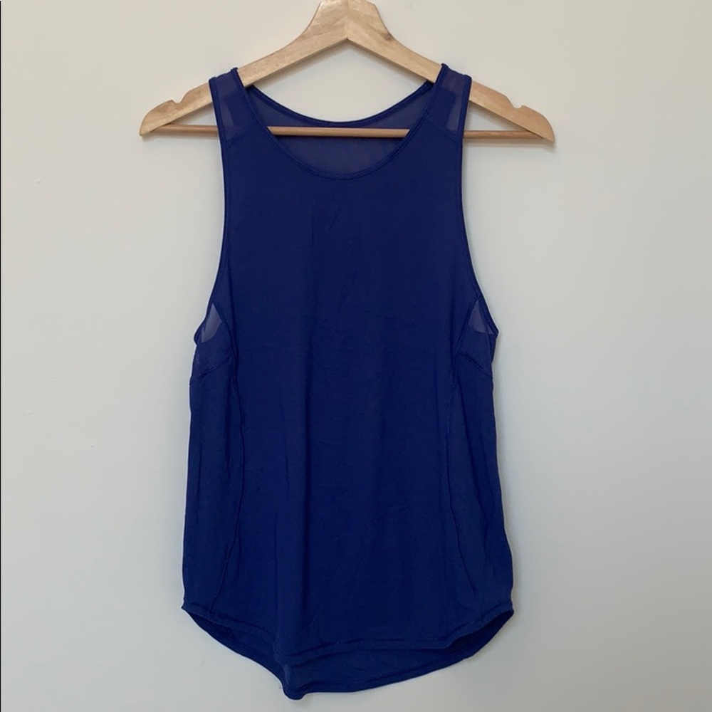 Lululemon royal blue mesh tank